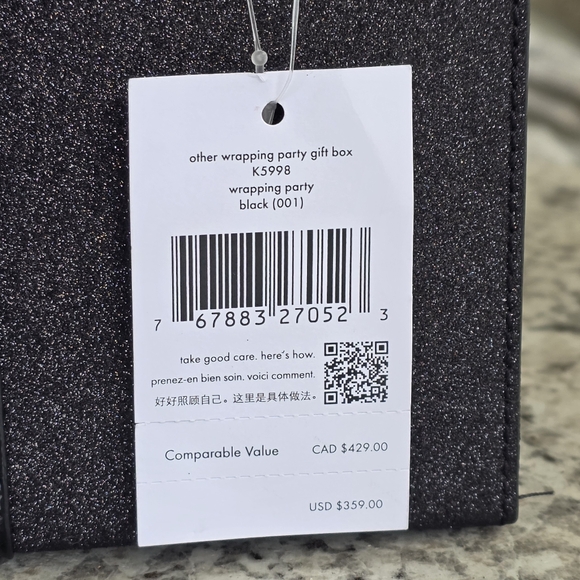 Kate Spade Wrapping Party Gift Box Black Crossbody SET - Picture 8 of 15